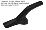 BLACK STITCHING LEATHER SKIN HANDBRAKE GAITER FITS CHEVROLET AVEO 2012-2015