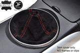 RED STITCHING REAL SUEDE MANUAL GEAR GAITER COVER FITS MAZDA RX8 2003-2012