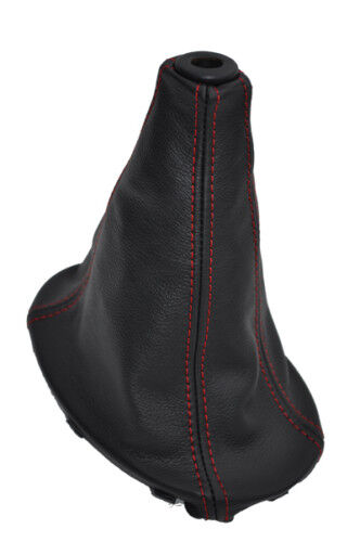 FITS KIA PICANTO RIO SHUMA GAITER BOOT LEATHER red stitch CUSTOM NEW MADE IN UK