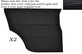 BLACK STITCH 2X REAR DOOR CARDS LEATHER SKIN COVERS FITS MINI CLASSIC COOPER