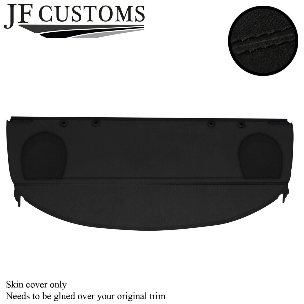 BLACK STITCH D GREY LUXE-SUEDE REAR PARCEL SHELF COVER FOR BMW E46 SEDAN 98-05