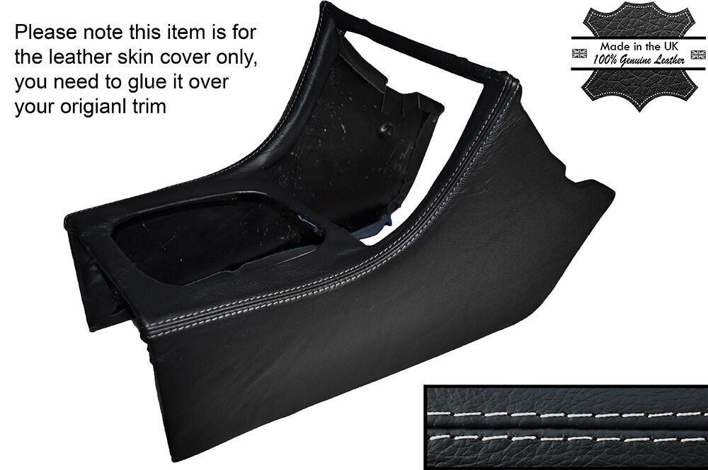GREY STITCH CONSOLE GEAR SURROUND SKIN COVER FITS HONDA PRELUDE 92-96 4TH GEN