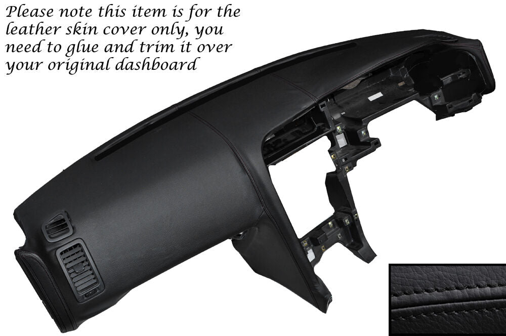 BLACK STITCH DASH DASHBOARD LEATHER COVER FITS NISSAN SKYLINE GTS GTR R33 93-98