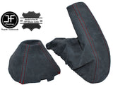 RED STITCH FOR BMW 1 SERIES E81 E82 E87 E88 2005-2012 AUTO GRAPHITE SUEDE SET