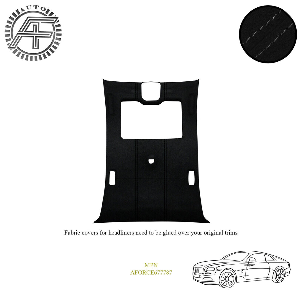LUXE SUEDE HEADLINER COVER FITS ROLLS ROYCE WRAITH WITH SUNROOF 2013-2022