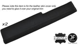 BLACK STITCHING 2X DOOR SILL ARMREST LEATHER SKIN COVERS FITS CORVETTE C4 84-90