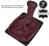 BURGUNDY LEATHER SKIN MANUAL GEAR GAITER SHIFT BOOT FITS PORSCHE 924 944 968