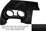 BLACK STITCH DASH SPEEDO SURROUND LEATHER SKIN COVER FITS PEUGEOT 4007