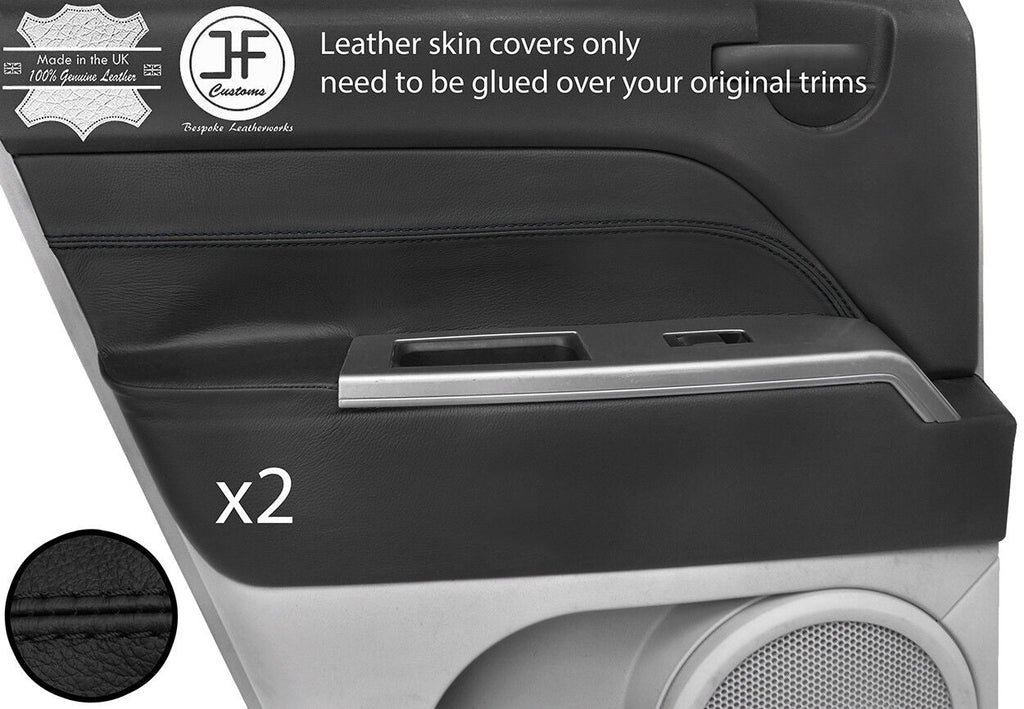 BLACK STITCH 2X REAR DOOR CARD TRIM LEATHER COVER FOR JEEP PATRIOT 2007-2015
