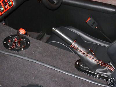 RED STITCH GEAR GAITER & HANDBRAKE GAITER LEATHER SKIN FITS WESTFIELD CUSTOM NEW