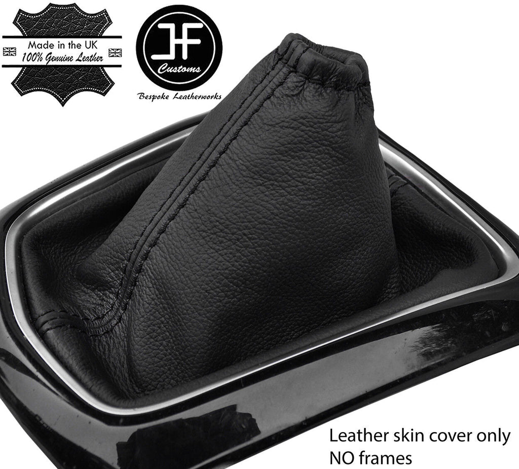 BLACK STITCH TOP GRAIN LEATHER MANUAL GEAR GAITER FITS NISSAN QASHQAI J11 13-18