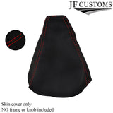 RED STITCH FITS HONDA CIVIC FK2 S TYPE S MK8 2006 - 2012 GEAR GAITER SUEDE