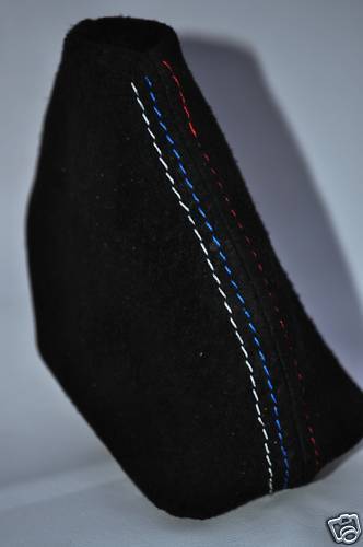 FITS BMW E46 AUTO GEAR GAITER BLACK NEW SUEDE TRI STITCH CUSTOM NEW MADE IN UK