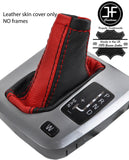 BLACK & RED TOP GRAIN LEATHER AUTOMATIC GEAR GAITER FITS VOLVO XC90 2002-2014