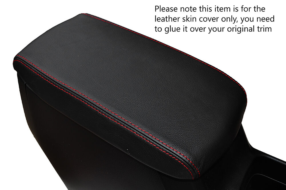 RED STITCHING ARMREST LID LEATHER SKIN COVER FITS TOYOTA RAV 4 2012-2016