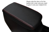 RED STITCHING ARMREST LID LEATHER SKIN COVER FITS TOYOTA RAV 4 2012-2016