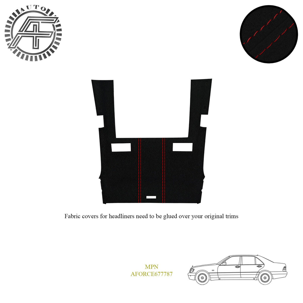 LUXE SUEDE HEADLINER COVER FITS MERCEDES W140 4-DOOR SEDAN + SUNROOF 1991-1998