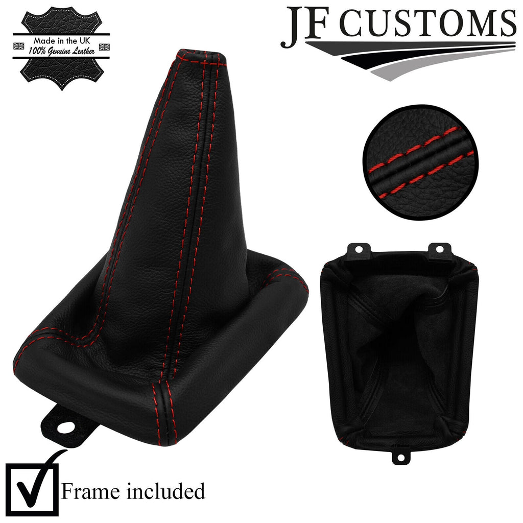 D RED STITCH LEATHER MANUAL GEAR GAITER + FRAME FOR MITSUBISHI PININ 1998-2007