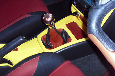 FITS SUBARU IMPREZA WRX STI 92-08 GEAR GAITER BLACK D RED CUSTOM NEW MADE IN UK