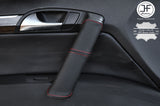 RED STITCH 1X PASSENGER DOOR HANDLE LEATHER COVER FITS AUDI Q7 4L 2006-2015