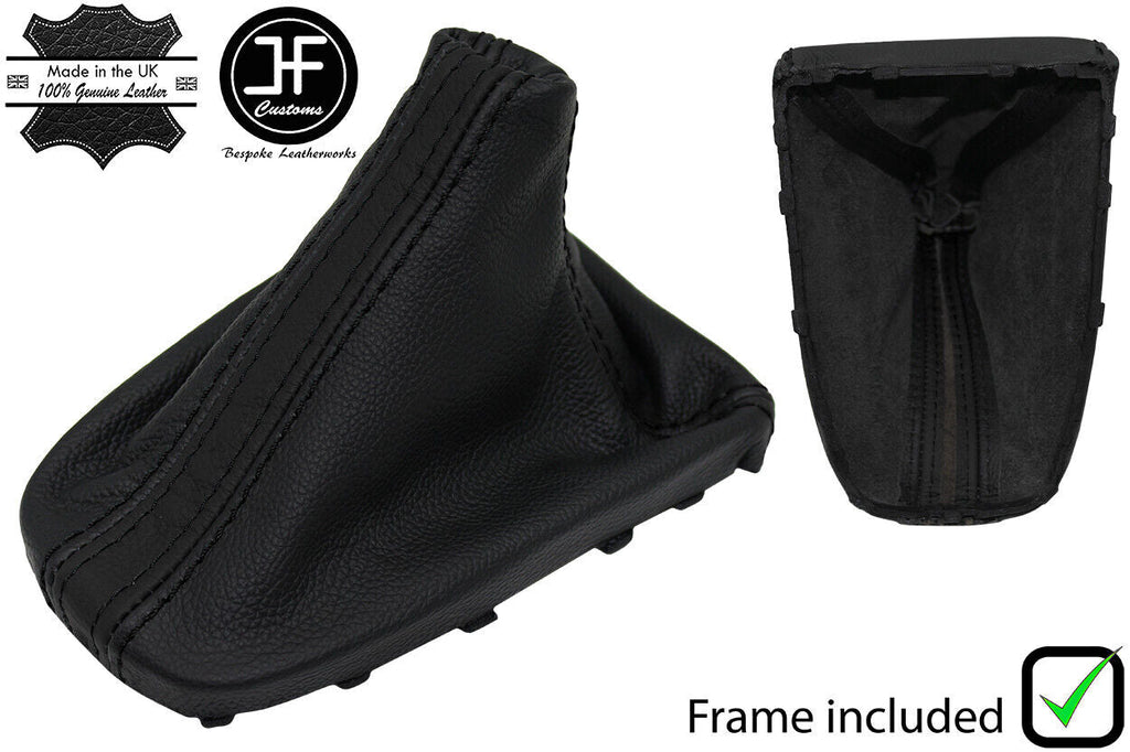 BLACK BLACK STRIPE LEATHER GEAR GAITER + FRAME FOR VAUXHALL ASTRA MK6 J 09-15