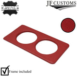 DARK RED LEATHER CENTER CONSOLE CUP HOLDER COVER FITS MAZDA MX5 MK1 CUSTOM NEW