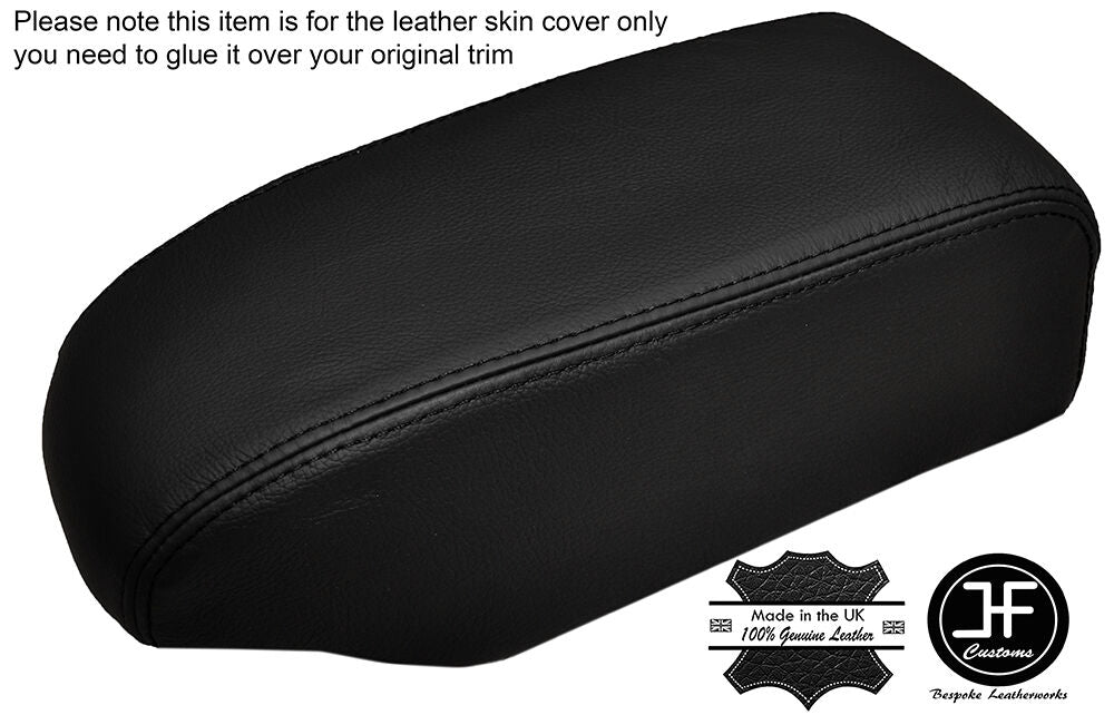 BLACK STITCHING ARMREST LID LEATHER COVER FITS MITSUBISHI CHALLENGER 96-08