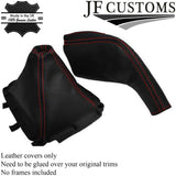 FITS MAZDA MX5 MK2 1998-2000 LEATHER GEAR HANDBRAKE GAITER GAITORS RED STITCH