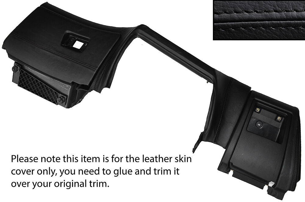 BLACK STITCH LOWER DASH DASHBOARD TRIM SKIN COVERS FITS BMW 5 SERIES E39 95-03