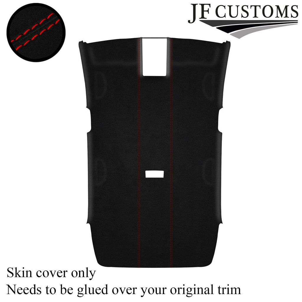 RED STITCH  LUXE SUEDE HEADLINER COVER FOR VW GOLF MK7 13-19 3DR CUSTOM NEW