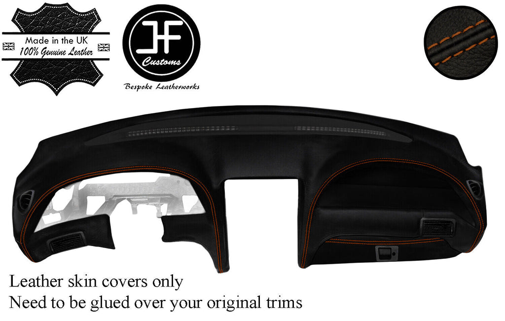 BROWN STITCH DASH DASHBOARD REAL LEATHER COVER FITS FORD MUSTANG 1994-2004