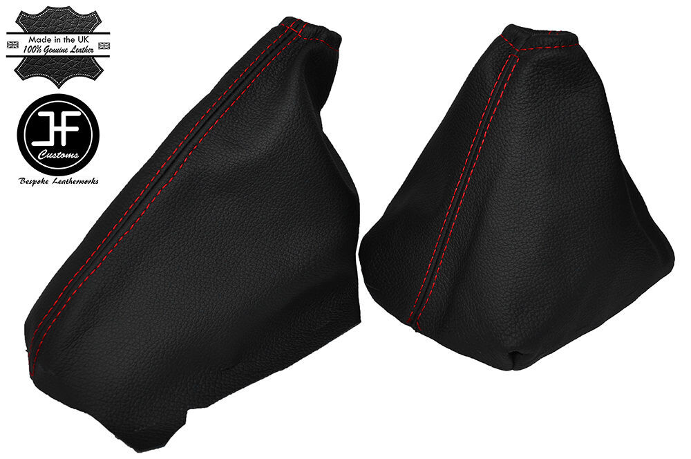 RED STITCH LEATHER 6 SPEED GEAR & HANDBRAKE GAITER FOR PEUGEOT 508 2010-2015