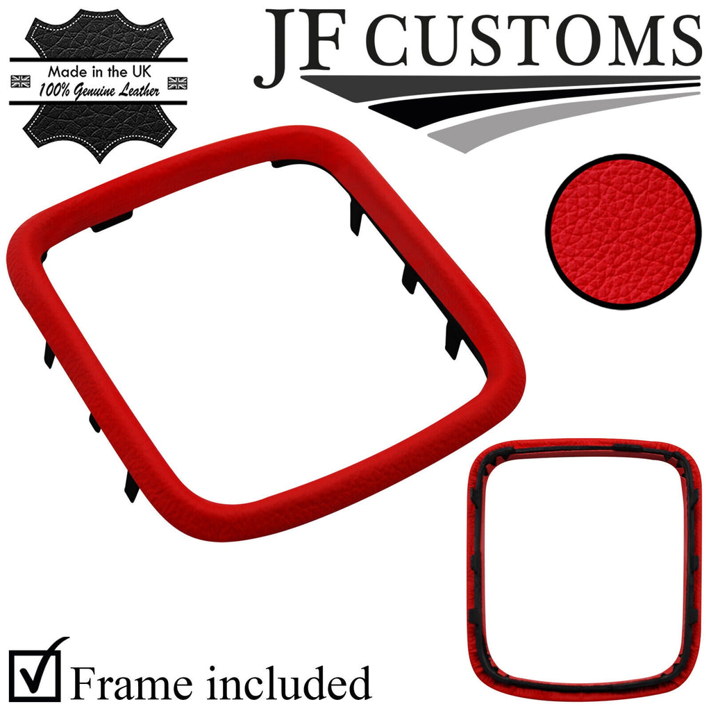 RED ITALIAN LEATHER AUTOMATIC GEAR SURROUND TRIM FOR MERCEDES W169 04-12