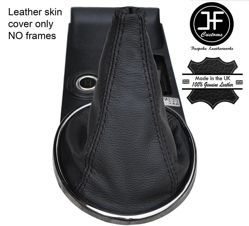 BLACK STITCH TOP GRAIN LEATHER MANUAL GEAR GAITER FITS LEXUS IS200 MK1 98-05
