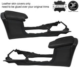 BLACK STITCHING CENTRE CONSOLE TRIM LEATHER COVERS FOR TOYOTA HILUX 2016-2019