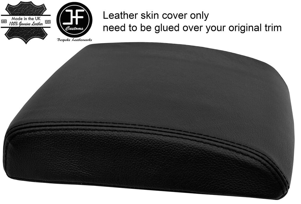 BLACK TOP GRAIN REAL LEATHER ARMREST LID COVER FITS NISSAN PATROL Y61 97-13