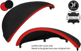 BLACK RED SPEEDO HOOD INSTRUMENT REAL LEATHER COVER FOR MAZDA MX5 MK3 05-15