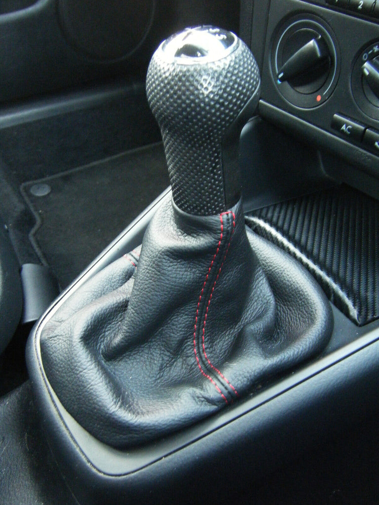 FITS VW GOLF MK4 4 IV BORA 1998-2005 GEAR GAITOR SHFIT BOOT RED DOUBLE STITCH