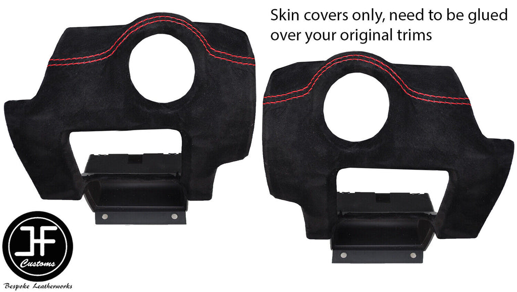 RED STITCH 2X SIDE VENT PANEL SUEDE COVERS FOR LOTUS ELISE EXIGE S2 07-13
