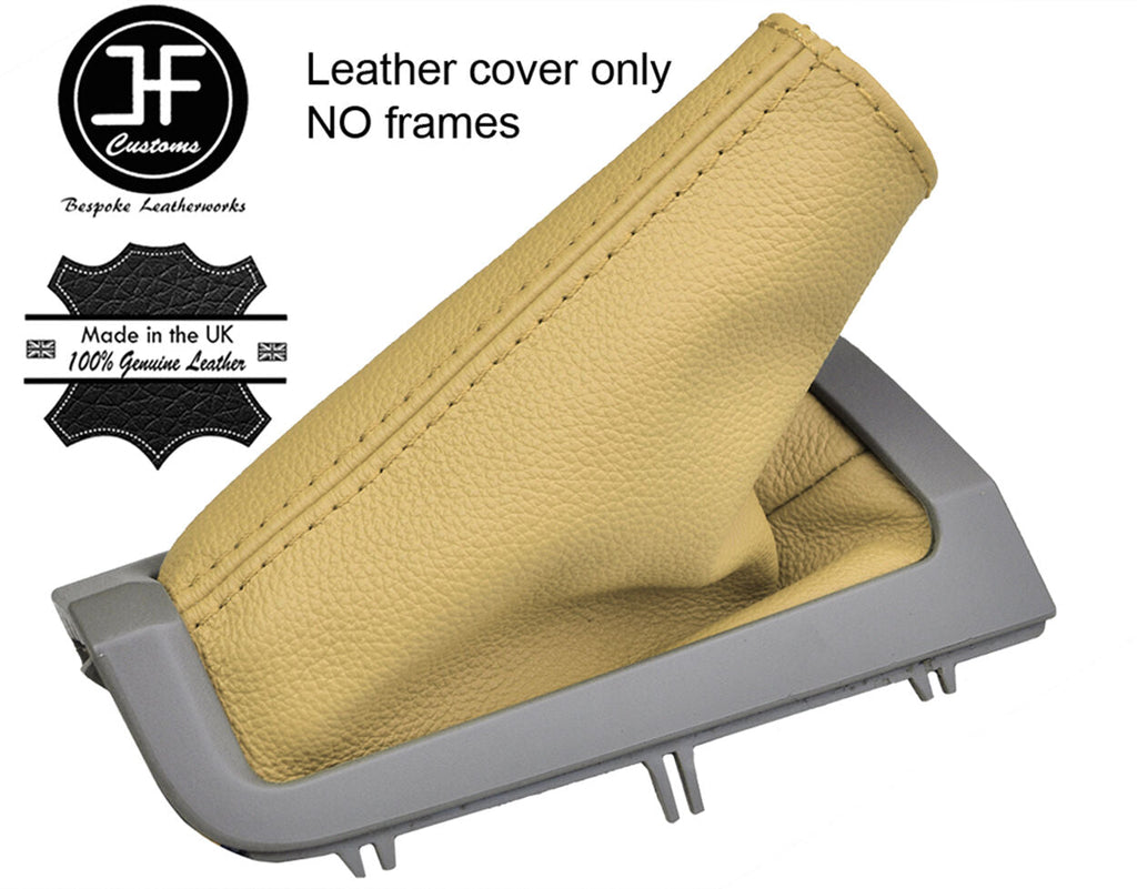 TAN TOP GRAIN REAL LEATHER HANDBRAKE GAITER FITS VOLVO S80 1998-06 CUSTOM NEW