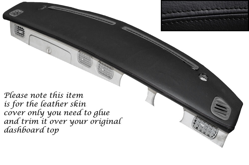 BLACK STITCH TOP DASH DASHBOARD LEATHER SKIN COVER FITS NISSAN FIGARO CUSTOM NEW