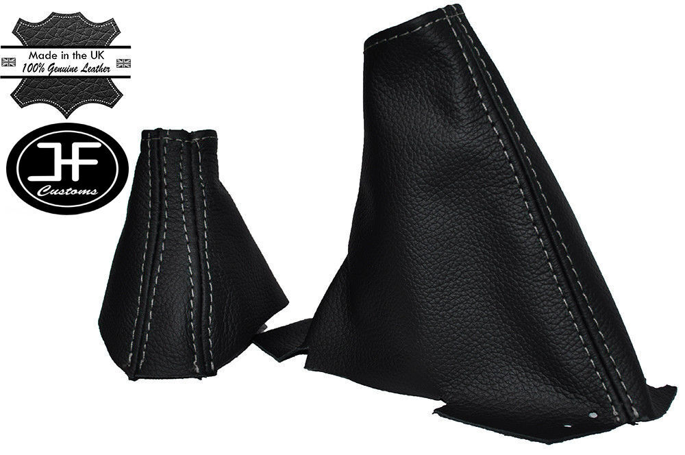 GREY STITCH LEATHER AUTO AUTOMATIC GEAR HANDBRAKE GAITER FITS VOLVO V70 01-07