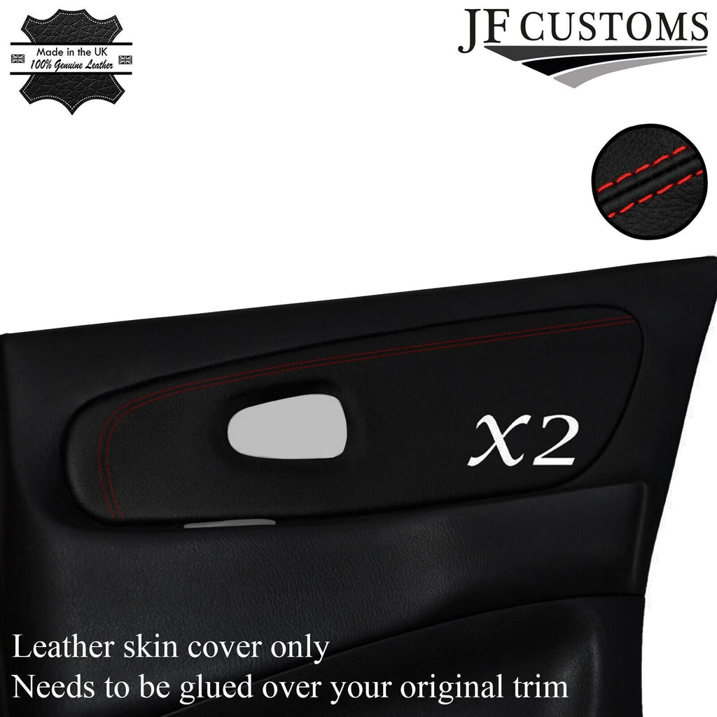 DSG2 RED STITCH 2X REAR DOOR CARD COVER FOR MITSUBISHI EVO 1 2 3 I II III