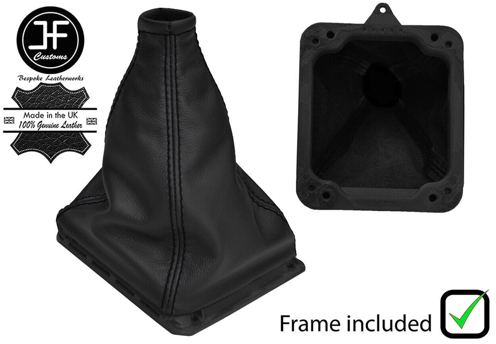 BLACK STITCH LEATHER GEAR BOOT+PLASTIC FRAME FOR FORD SIERRA COSTWORTH SAPPHIRE