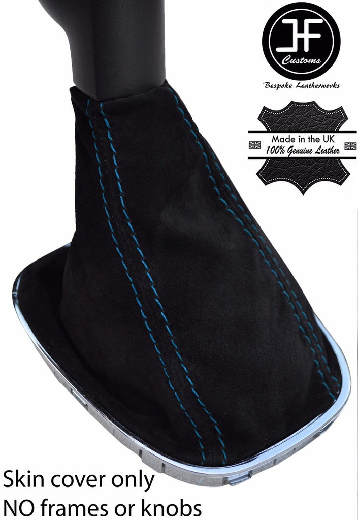 BLUE STITCH REAL SUEDE MANUAL GEAR GAITER FOR VAUXHALL OPEL CORSA D 2006-2014
