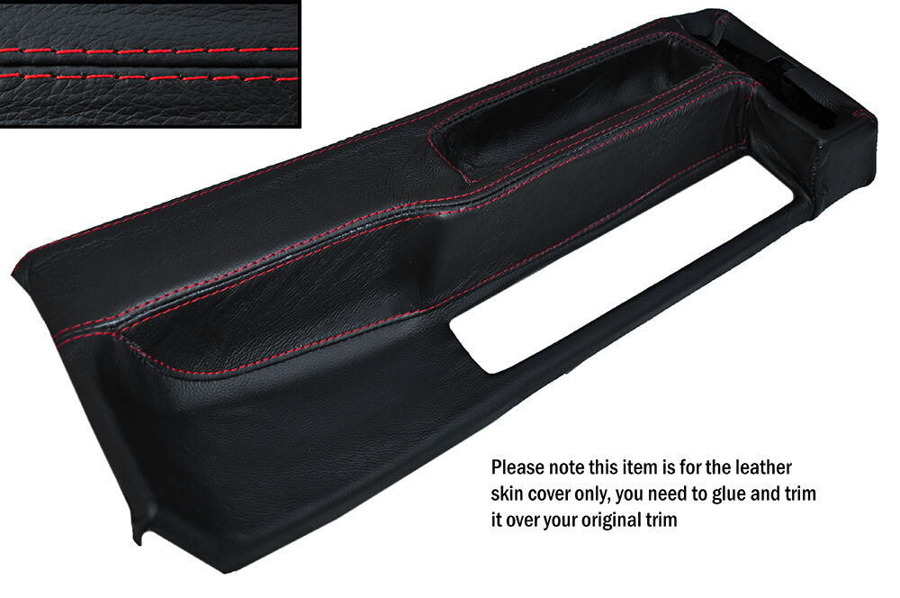 RED STITCHING CENTRE CONSOLE LEATHER SKIN COVER FITS BMW 3 SERIES E30 84-91