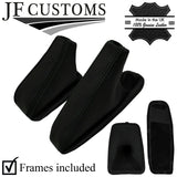 BLACK STITCH  AUTO PERFORATED LEATHER GAITER SET+FRAME FOR BMW E90 E91 E92 E93