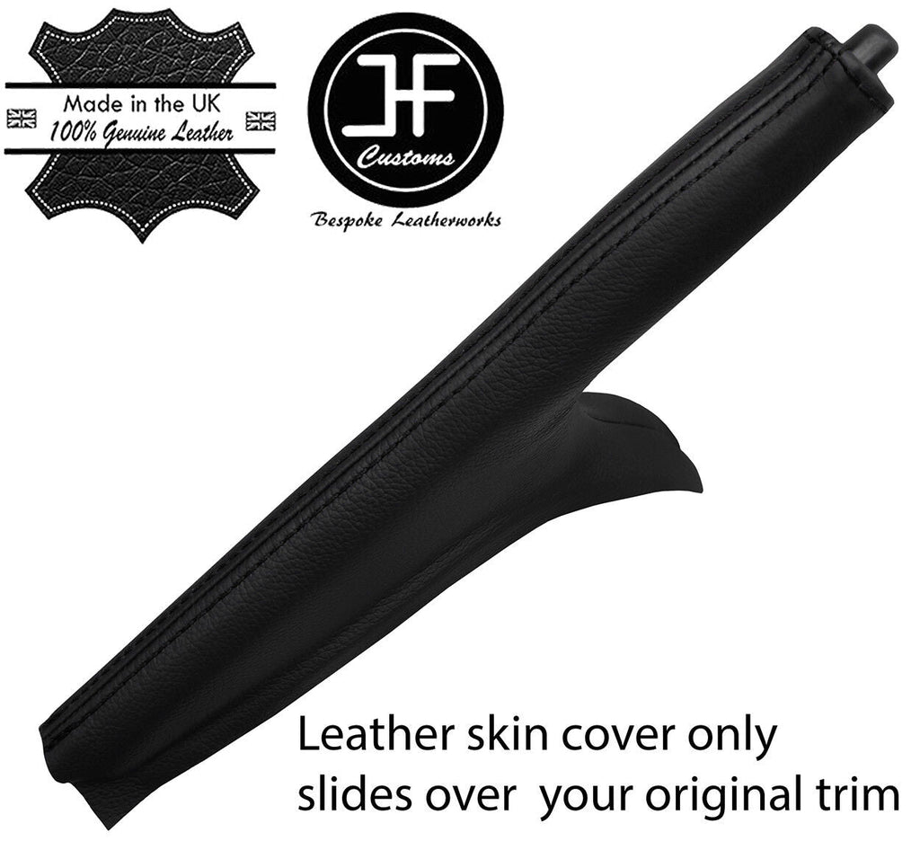 BLACK STITCH TOP GRAIN REAL LEATHER HANDBRAKE GAITER FITS NISSAN JUKE 2010-2018