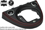 RED STITCH MANUAL GEAR SURROUND LEATHER COVER  FOR FIAT 500 2016-2019 CUSTOM NEW