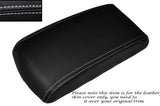 WHITE STITCH LEATHER ARMREST SKIN COVER FITS CITROEN C5 2008-2013 CUSTOM NEW